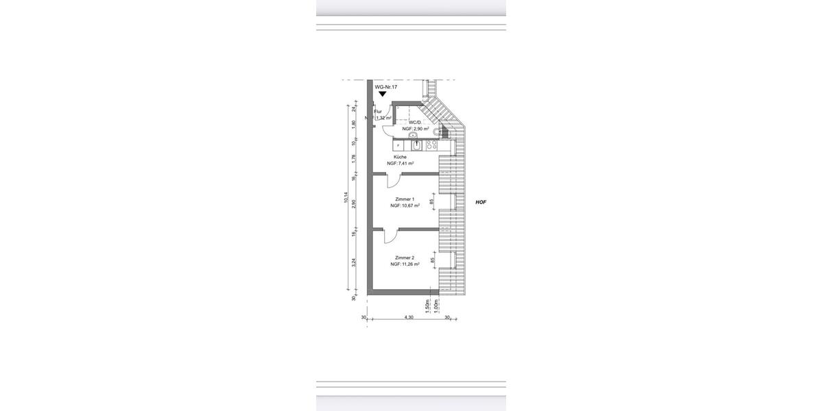 Dachgeschoßwohnung Mannheim Herzogenried - 2 Zimmer, 34 m&sup2;, 147.900&euro; | Angebot:27274940