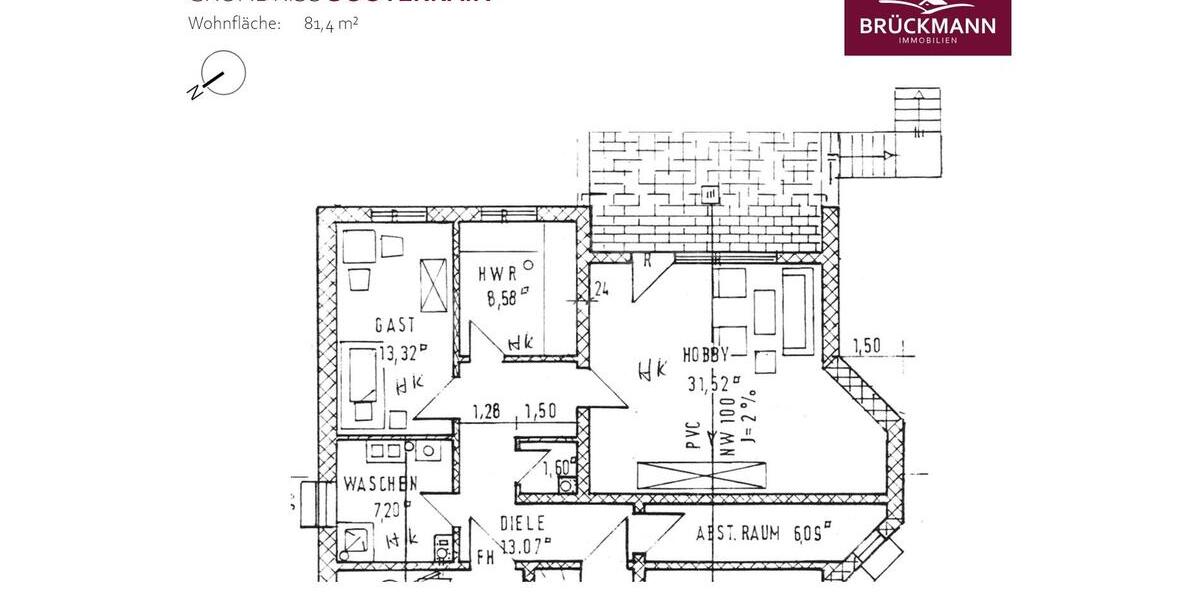 Etagenwohnung Grünstadt - 2 Zimmer, 81 m&sup2;, 775&euro; | Angebot:26264884