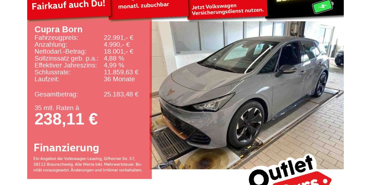 Cupra Born 53.328 km 21.792 &euro; Weinheim 69469