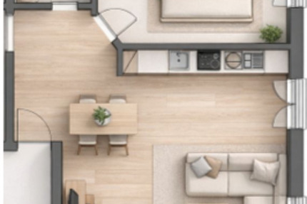 Lichtdurchflutete 2-Zimmer-Wohnung mit großer Terrasse in Leimen zimmer