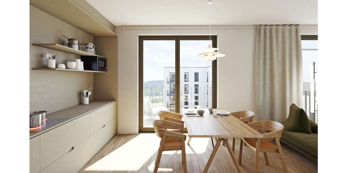 Etagenwohnung Heidelberg Bahnstadt - 2 Zimmer, 45 m&sup2;, 387.000&euro; | Angebot:22079149