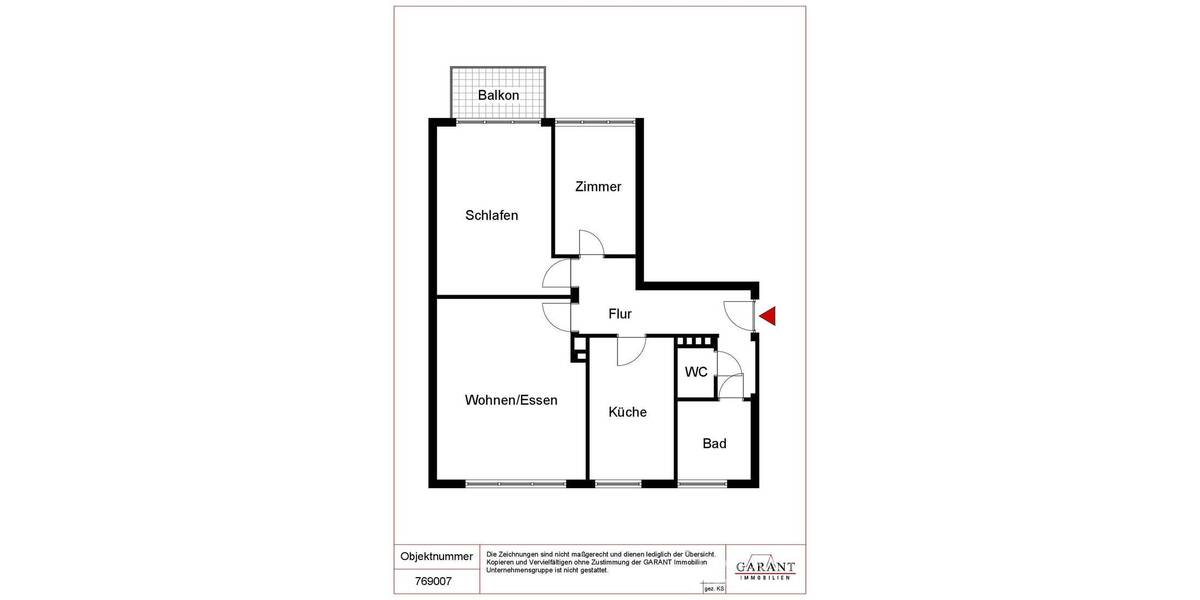 Etagenwohnung Mannheim Käfertal - 3 Zimmer, 81 m&sup2;, 259.000&euro; | Angebot:26499236