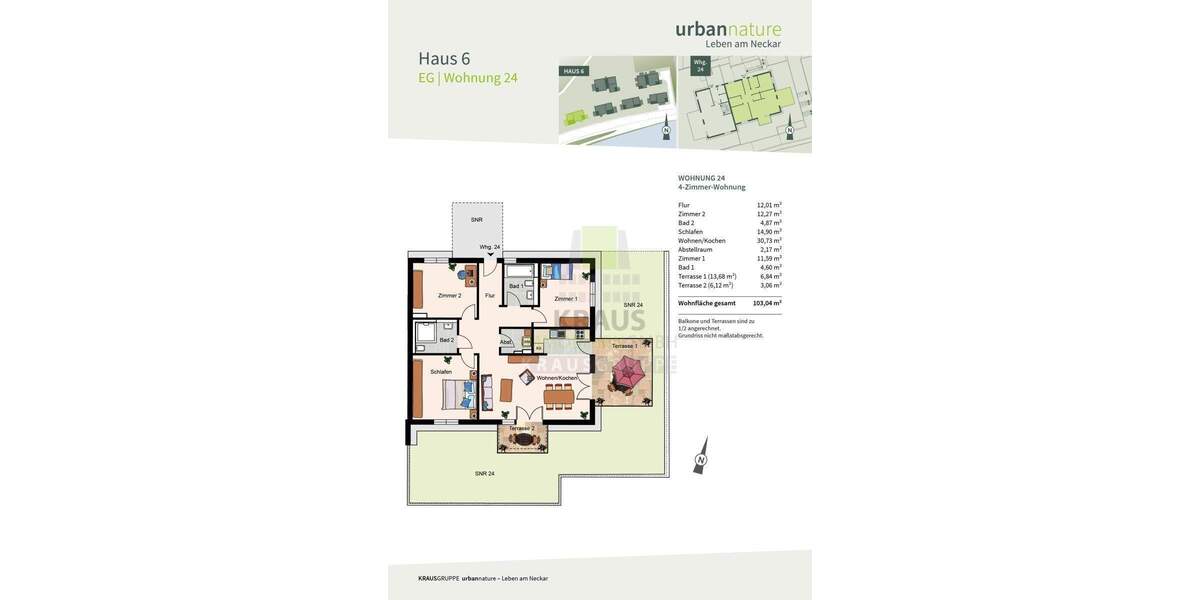 Etagenwohnung Heidelberg Ziegelhausen - 4 Zimmer, 103 m&sup2;, 915.000&euro; | Angebot:25676429
