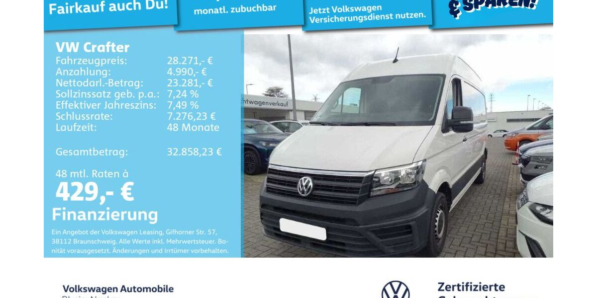 VW Crafter 35.538 km 27.988 &euro; Mannheim 68309