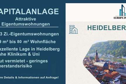 Wohnung Heidelberg Handschuhsheim - 2 Zimmer, 59 m&sup2;, 376.500&euro; | Angebot:26998023