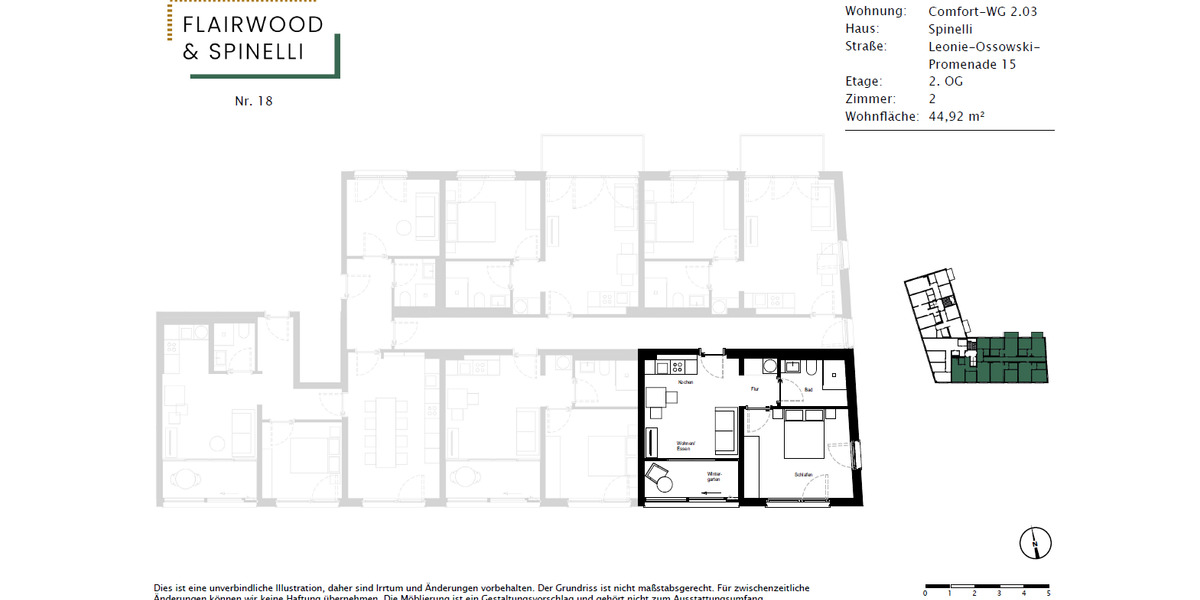 Etagenwohnung Mannheim Käfertal - 2 Zimmer, 45 m&sup2;, 820&euro; | Angebot:23785725