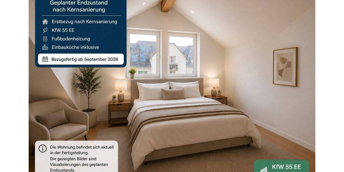 Etagenwohnung Gernsheim - 2 Zimmer, 65 m&sup2;, 990&euro; | Angebot:26919164