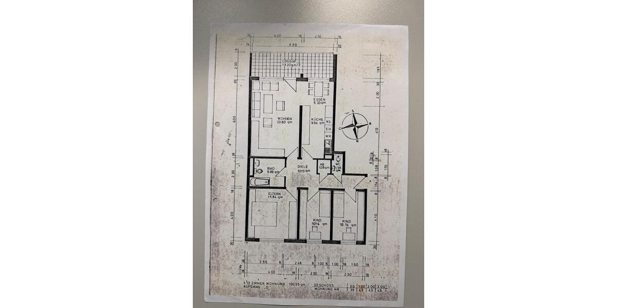 Etagenwohnung Mannheim Feudenheim - 4.5 Zimmer, 101 m&sup2;, 319.000&euro; | Angebot:26629853