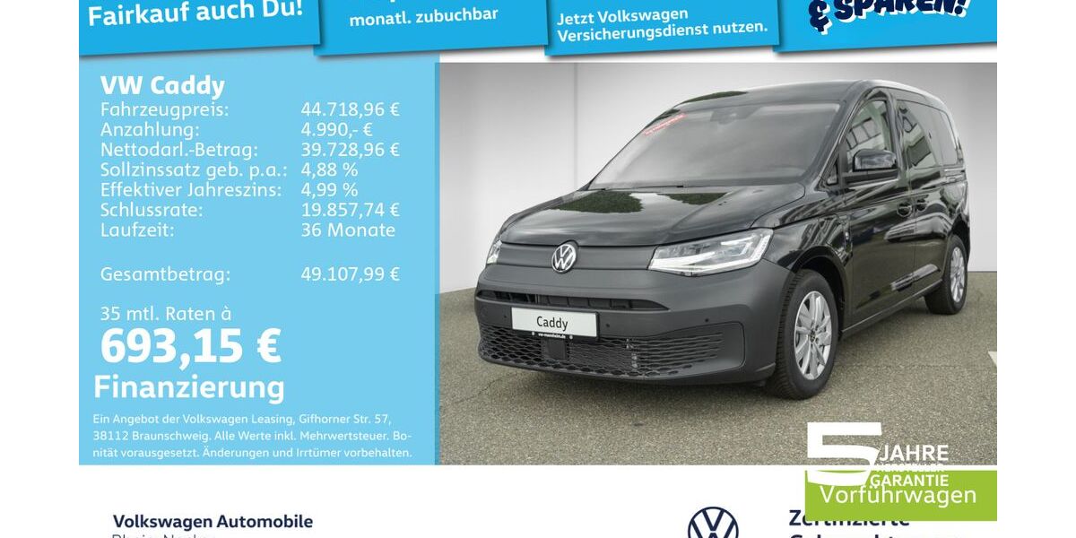 VW Caddy 19.900 km 39.590 &euro; Mannheim 68309