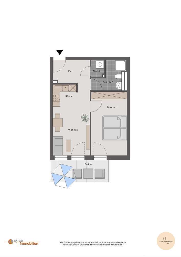 Wohnung zum Mieten in Mannheim 720 € 47 m²