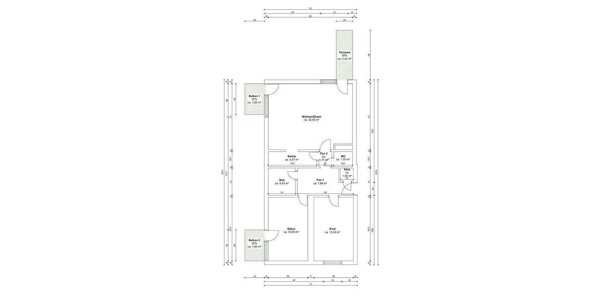 Etagenwohnung Heddesheim - 3 Zimmer, 86 m&sup2;, 285.000&euro; | Angebot:24634025