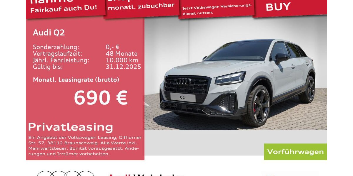 Audi Q2 9.900 km 49.490 &euro; Weinheim 69469