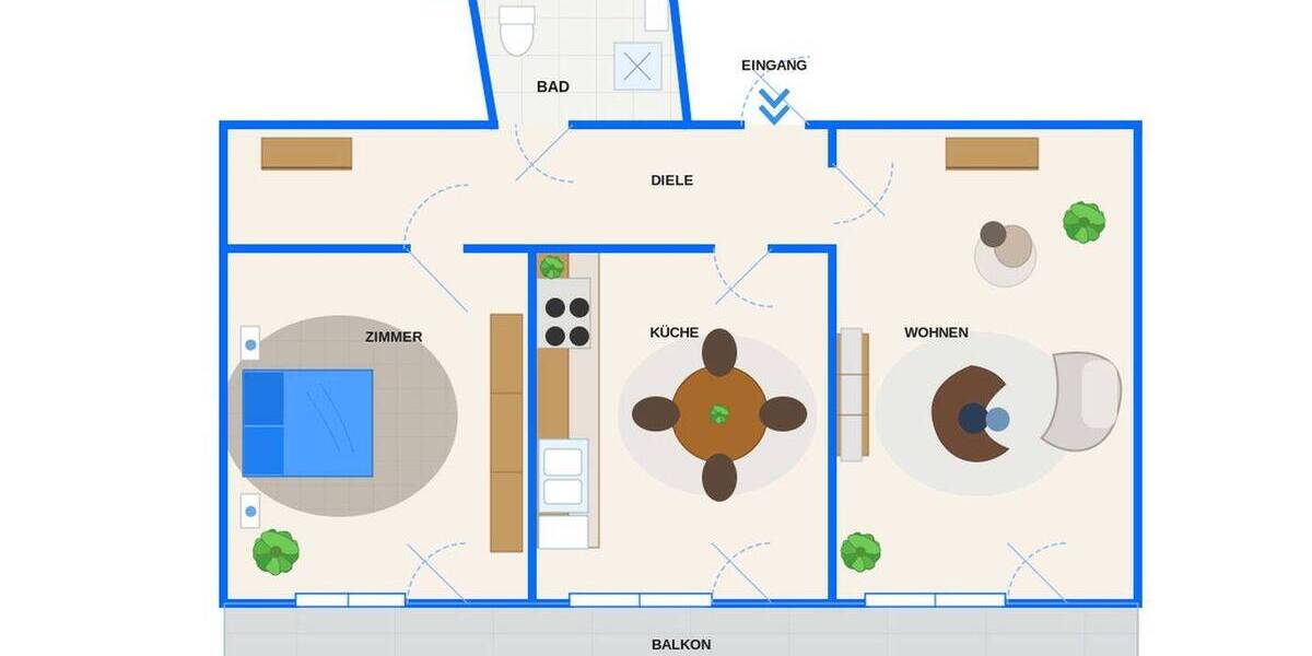 Etagenwohnung Ludwigshafen Friesenheim/Nord - 2 Zimmer, 71 m&sup2;, 850&euro; | Angebot:26919378