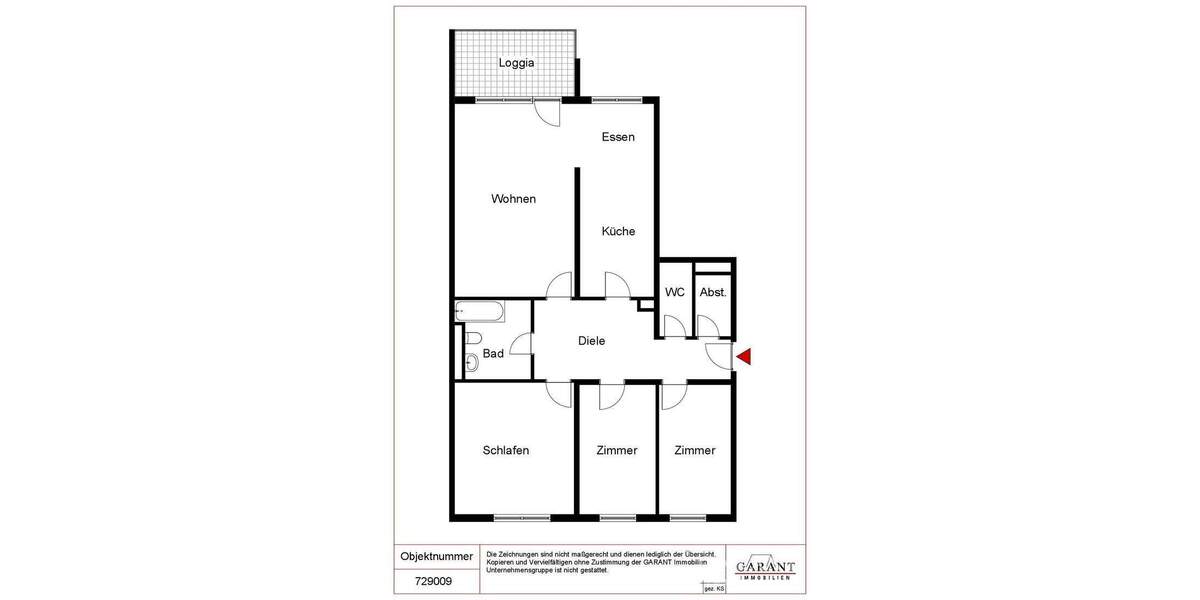Etagenwohnung Mannheim Wohlgelegen - 4 Zimmer, 104 m&sup2;, 379.000&euro; | Angebot:25730289