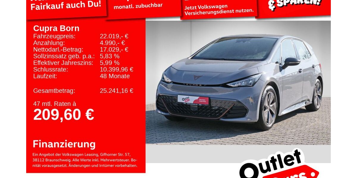 Cupra Born 39.332 km 21.899 &euro; Weinheim 69469