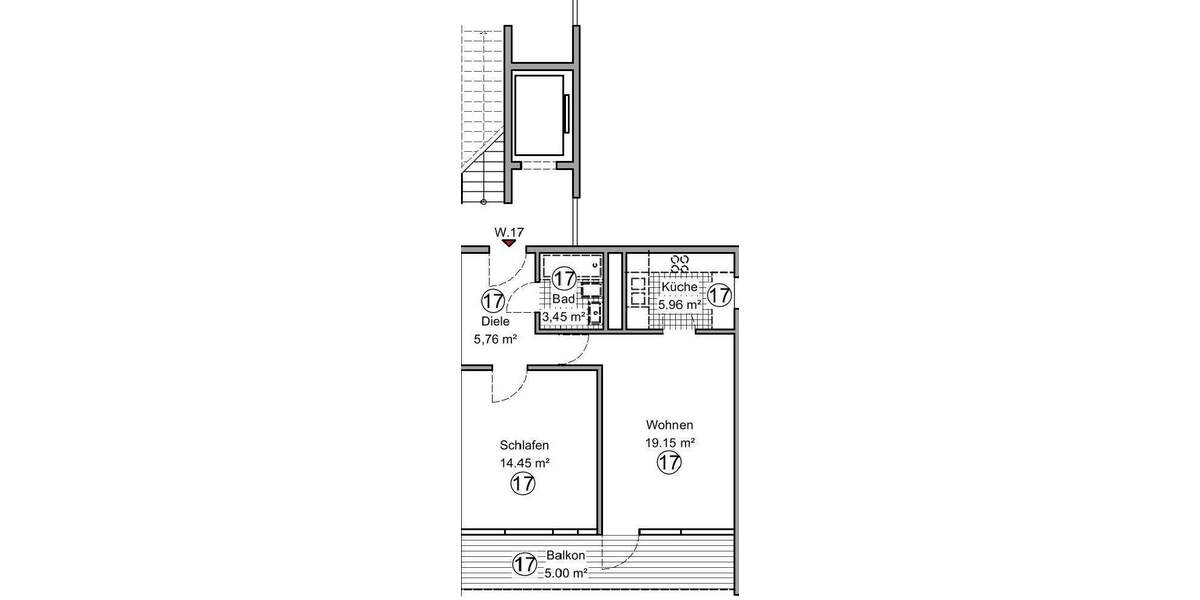 Etagenwohnung Ludwigshafen am Rhein Oggersheim - 2 Zimmer, 53 m&sup2;, 484&euro; | Angebot:25094205