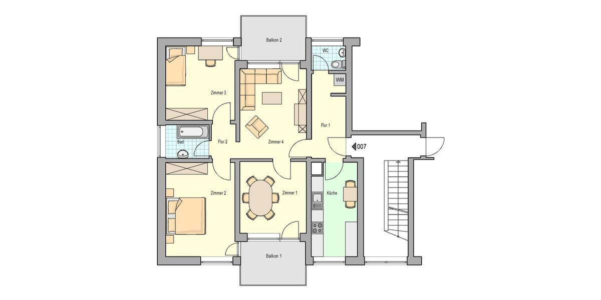 Etagenwohnung Philippsburg - 3 Zimmer, 89 m&sup2;, 823&euro; | Angebot:26646514