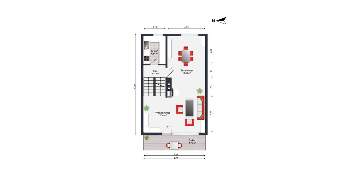 Reihenmittelhaus Wiesloch Schatthausen - 5 Zimmer, 146 m&sup2;, 370.000&euro; | Angebot:26541821