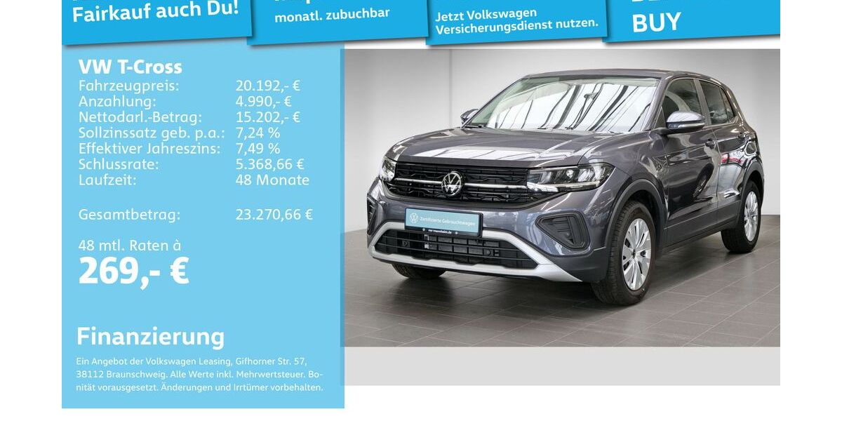 VW T-Cross 4.935 km 20.192 &euro; Mannheim 68309