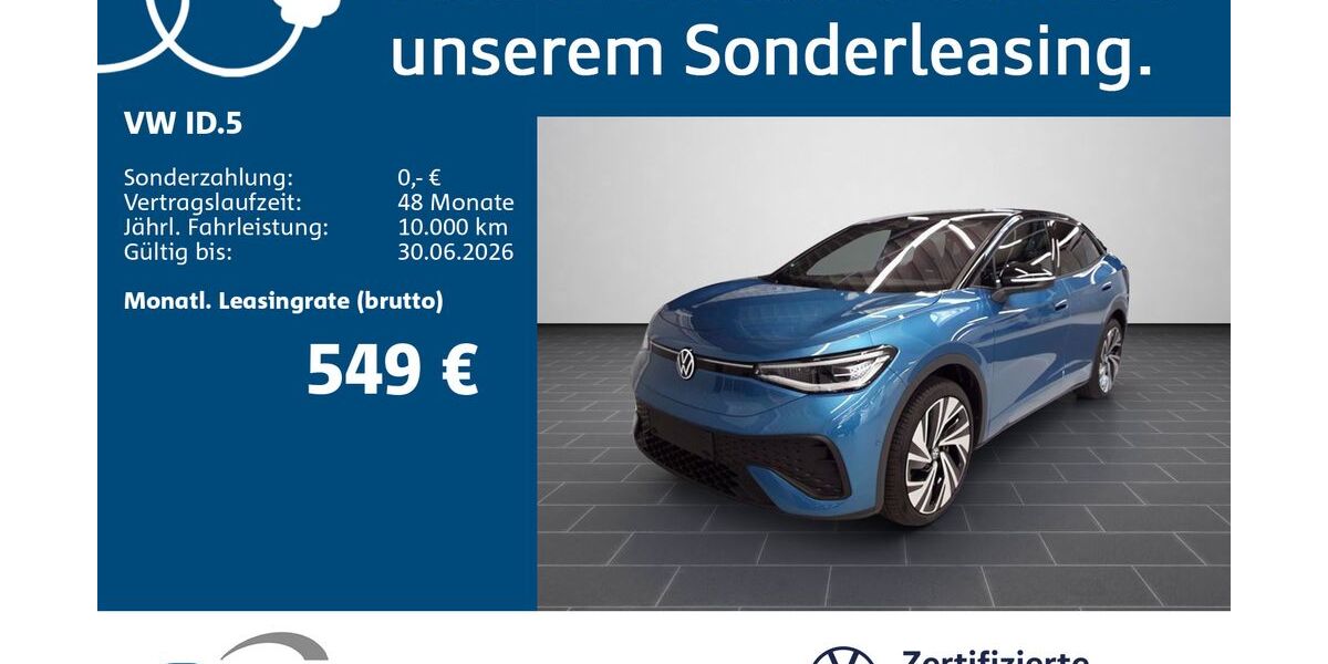 VW ID.5 3.491 km 47.980 &euro; Ludwigshafen 67059
