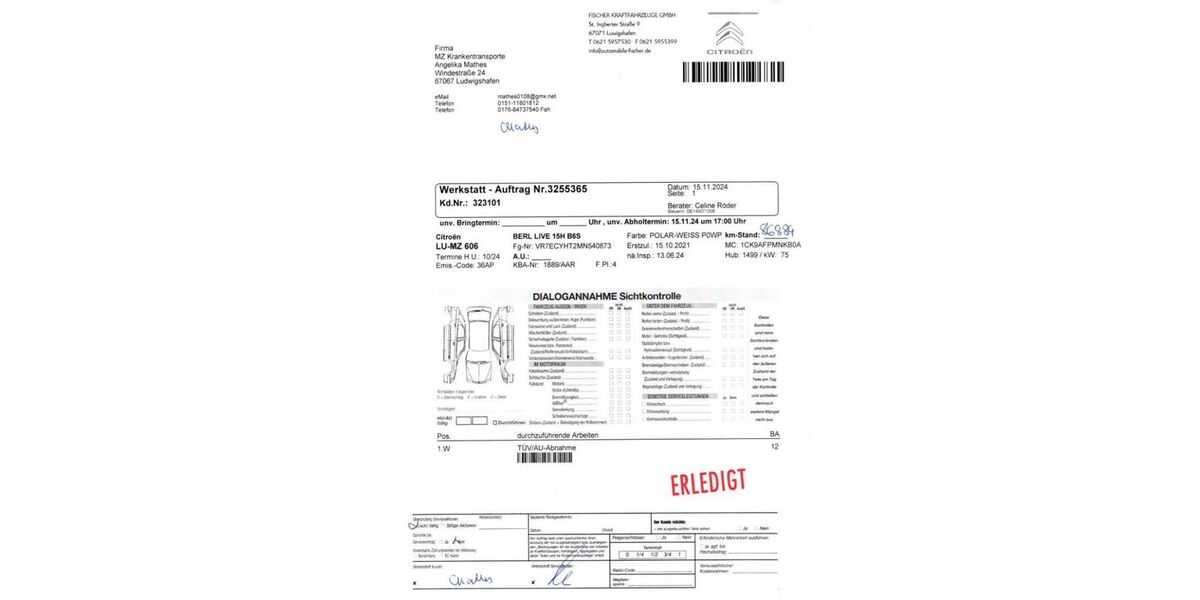 Citroen Berlingo 105.200 km 12.900 &euro; Ludwigshafen 67071