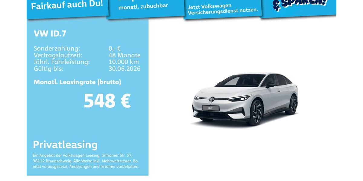 VW ID.7 8.749 km 47.491 &euro; Mannheim 68309