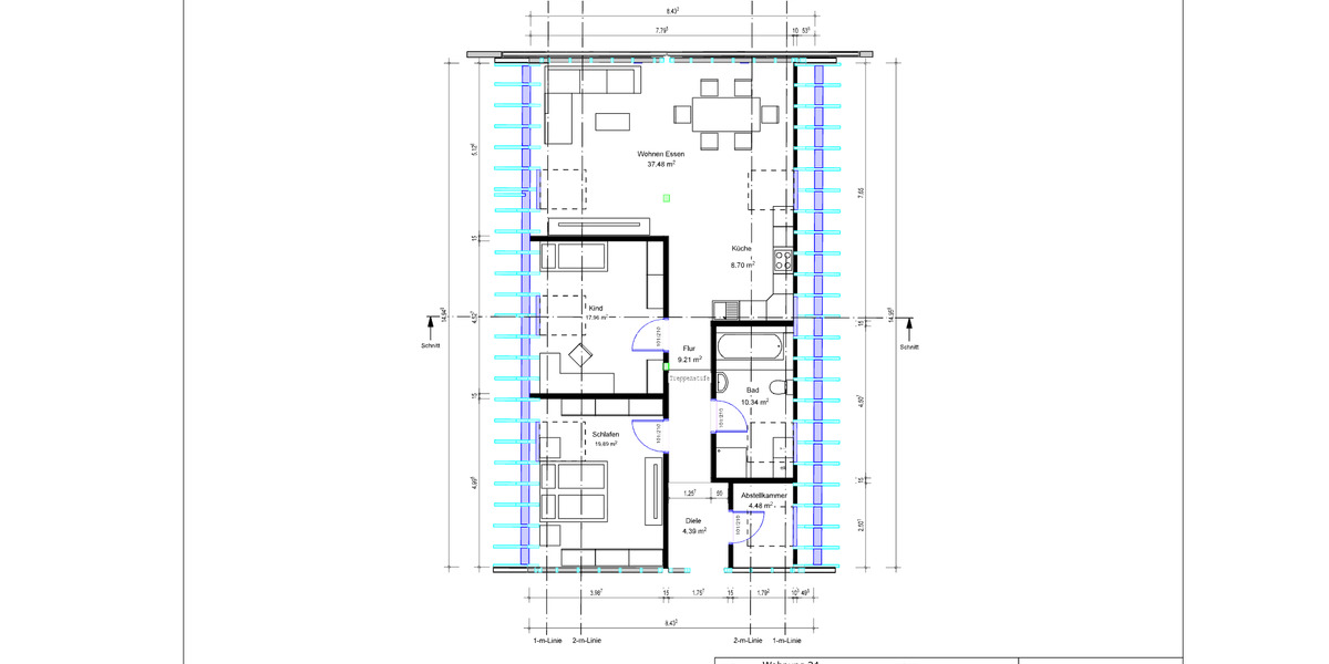 Dachgeschoßwohnung Mannheim Rheinau - 3 Zimmer, 112 m&sup2;, 1.390&euro; | Angebot:24473806