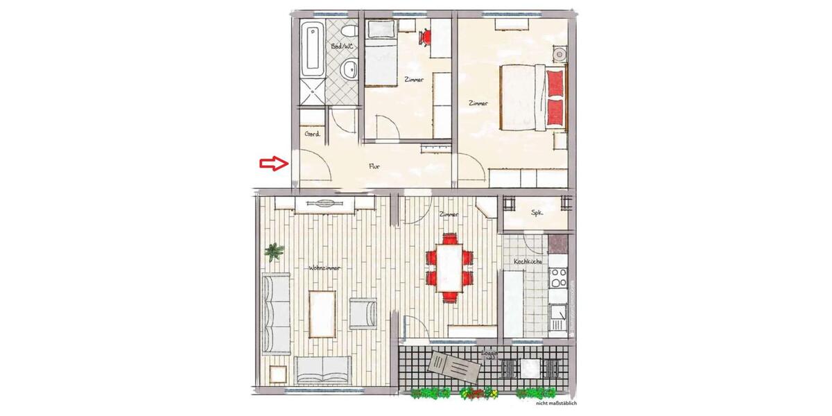 Erdgeschoßwohnung Speyer - 4 Zimmer, 85 m&sup2;, 289.000&euro; | Angebot:24940639