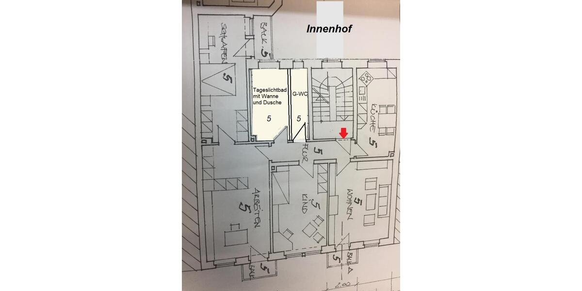 Etagenwohnung Mannheim - 4 Zimmer, 120 m&sup2;, 1.100&euro; | Angebot:25452091