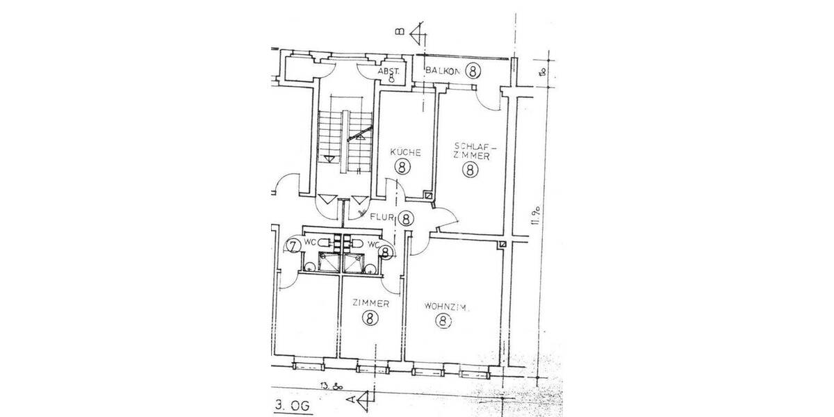 Etagenwohnung Ludwigshafen am Rhein Friesenheim/Nord - 3 Zimmer, 78 m&sup2;, 199.000&euro; | Angebot:23962312