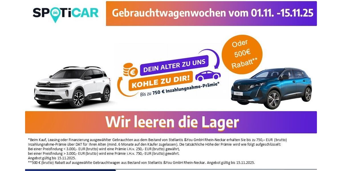 Citroen C5 Aircross 92.590 km 16.780 &euro; Mannheim 68309