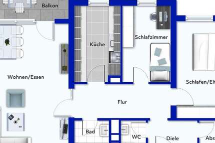 Wohnung Heppenheim - 3 Zimmer, 90 m&sup2;, 210.000&euro; | Angebot:26178682