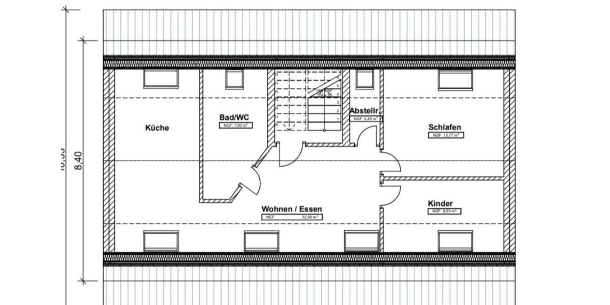 Dachgeschoßwohnung Mannheim Gartenstadt - 3 Zimmer, 72 m&sup2;, 800&euro; | Angebot:24780822