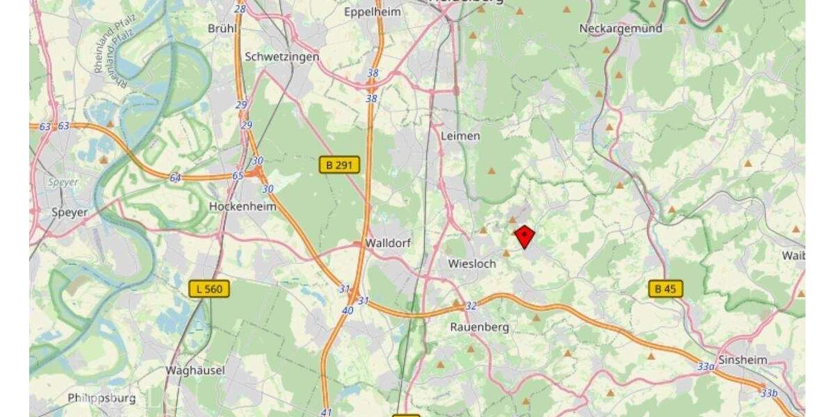 Etagenwohnung Wiesloch Baiertal - 2 Zimmer, 57 m&sup2;, 280.000&euro; | Angebot:25697196