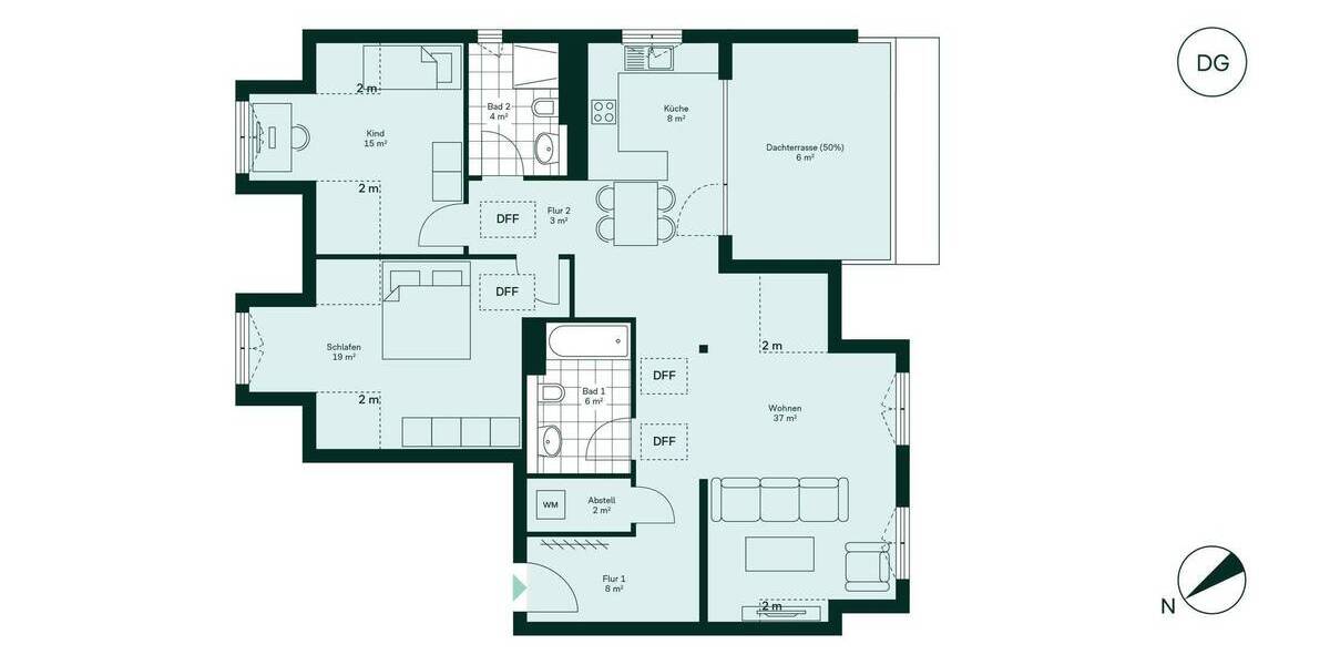 Etagenwohnung Bensheim - 3 Zimmer, 107 m&sup2;, 659.900&euro; | Angebot:25957377