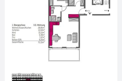 Exklusive 3-Zimmer NeubauWohnung mit Balkon, Energieeffizienz KfW