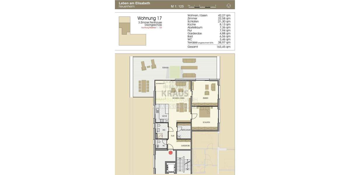 Barrierefreie Penthouse-Wohnung 3 zimmer