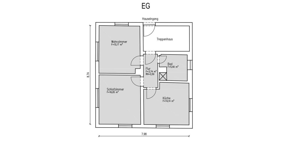 Etagenwohnung Leimen - 2 Zimmer, 55 m&sup2;, 980&euro; | Angebot:26336109