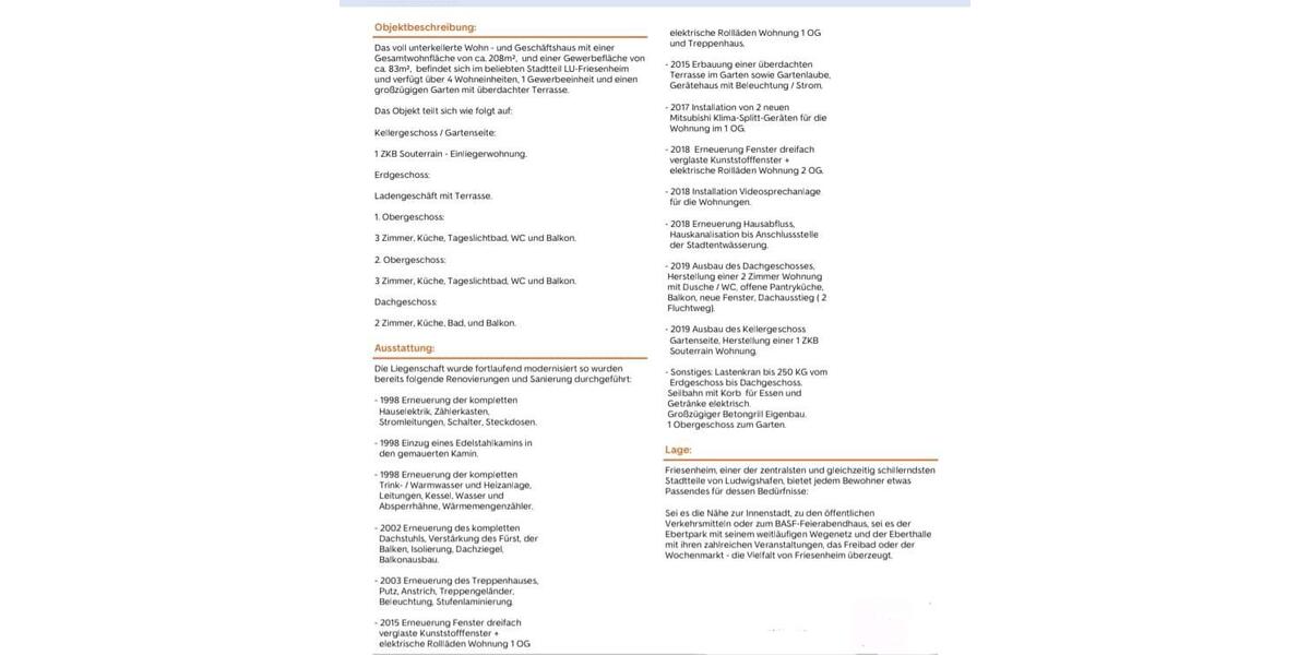 Mehrfamilienhaus, Wohnhaus Ludwigshafen am Rhein Ludwigshafen-Hemshof - 9 Zimmer, 290 m&sup2;, 795.000&euro; | Angebot:18815508