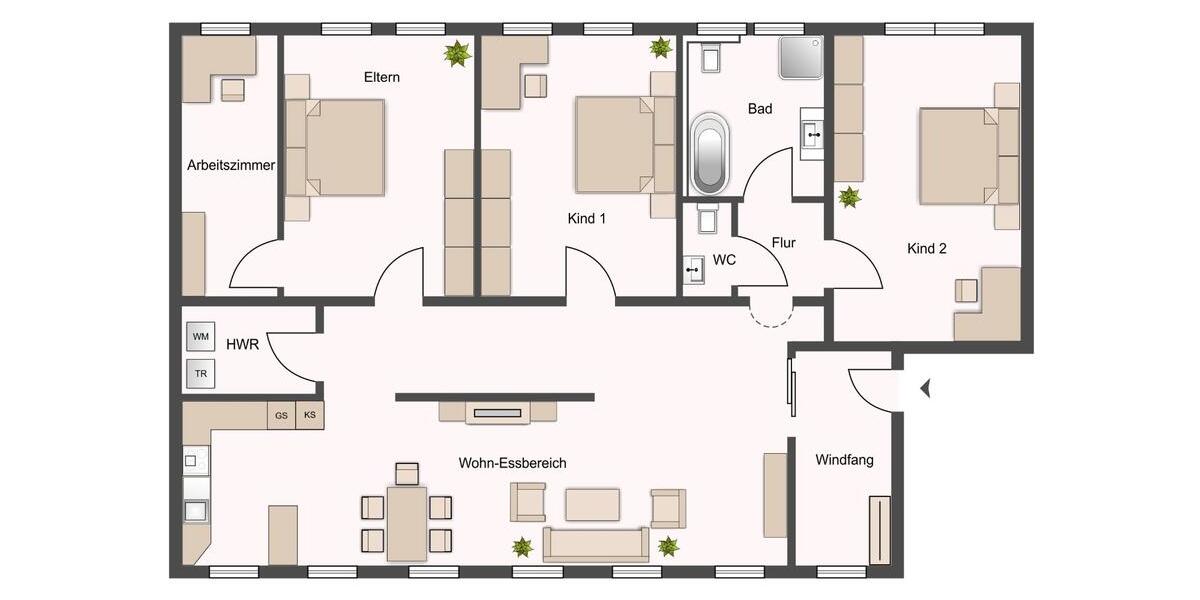 Etagenwohnung Waghäusel - 5 Zimmer, 160 m&sup2;, 449.000&euro; | Angebot:26134367