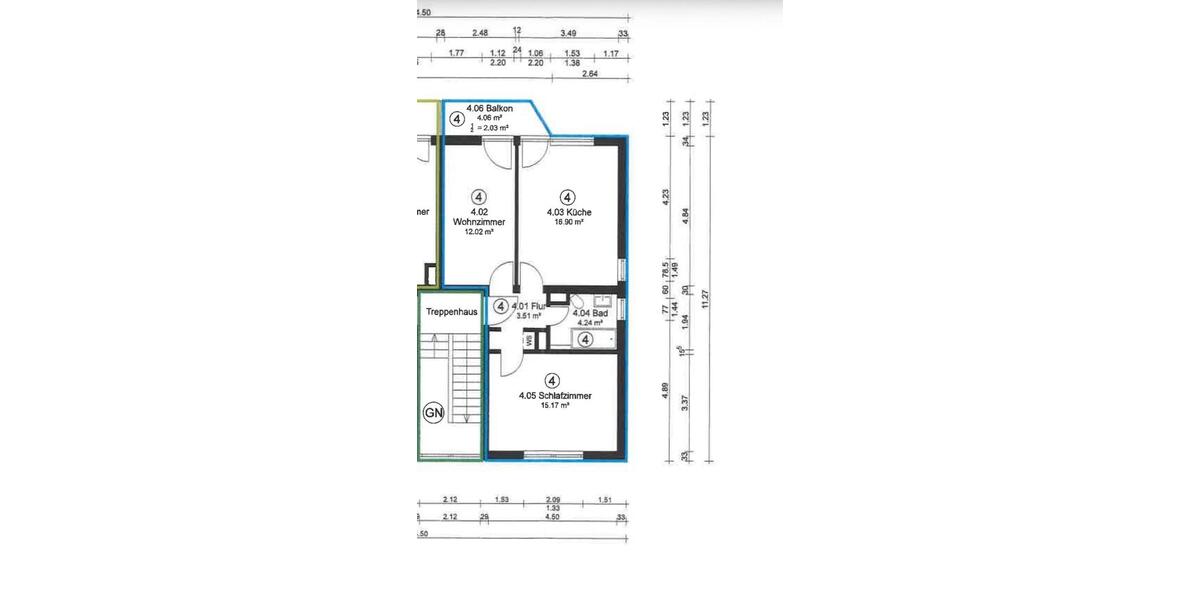 Etagenwohnung Ludwigshafen am Rhein Mundenheim - 2 Zimmer, 54 m&sup2;, 150.000&euro; | Angebot:26518010