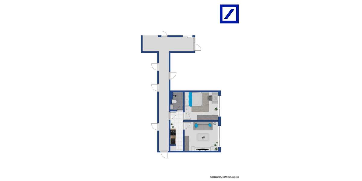 Etagenwohnung Heidelberg Bergheim - 2 Zimmer, 35 m&sup2;, 197.000&euro; | Angebot:25267291