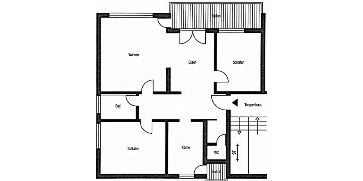 Etagenwohnung Laudenbach - 3 Zimmer, 95 m&sup2;, 1.124&euro; | Angebot:26367546