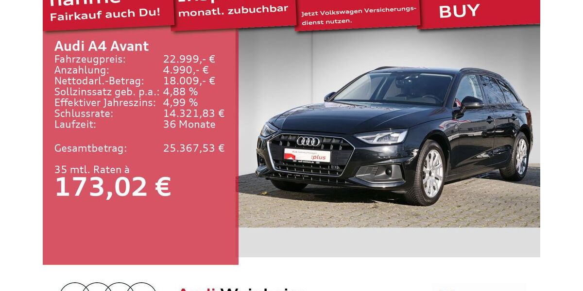 Audi A4 54.307 km 22.999 &euro; Weinheim 69469