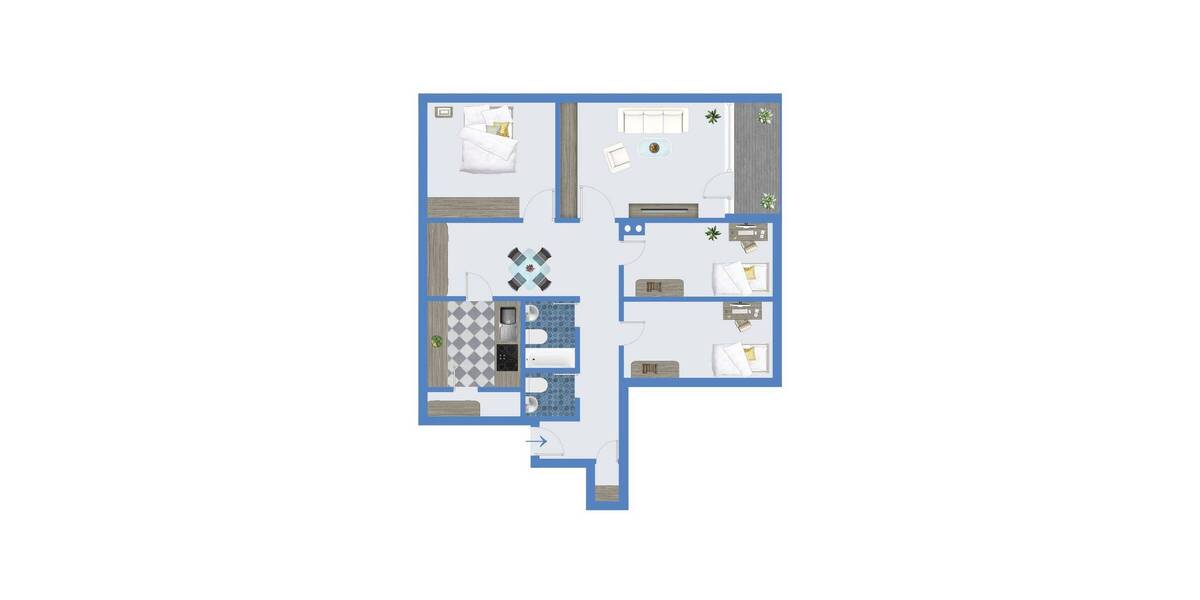 **Ich bin sofort frei, schöne Vierraumwohnung mit Balkon für Familie mit zwei Kinder, KAUFEN statt mieten!!*** 4 zimmer