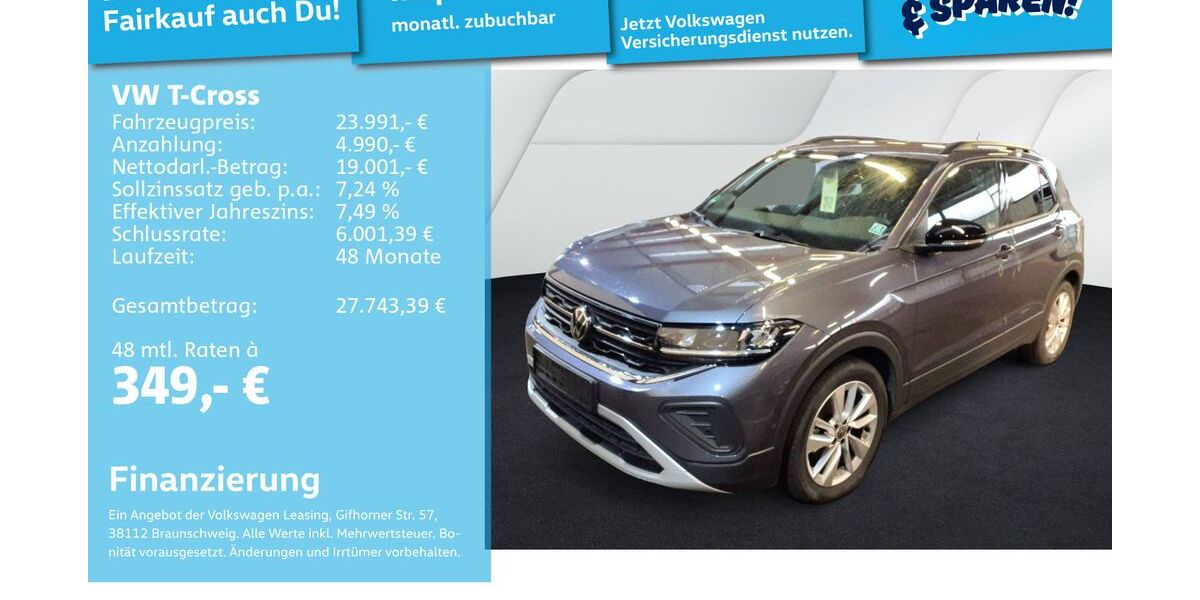 VW T-Cross 26.344 km 23.751 &euro; Mannheim 68309