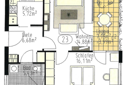 Wohnung zum Kaufen in Mannheim 245.000 € 53.06 m² 2 zimmer