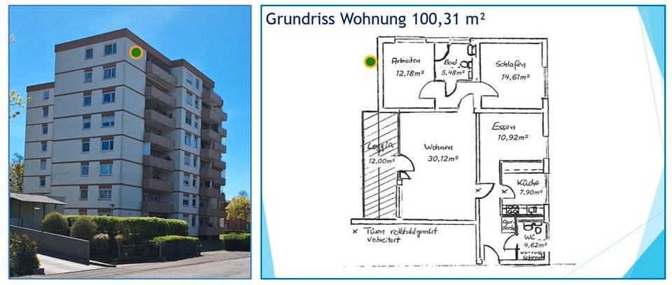 Etagenwohnung Mannheim Rheinau - 4 Zimmer, 100 m&sup2;, 399.000&euro; | Angebot:26238517