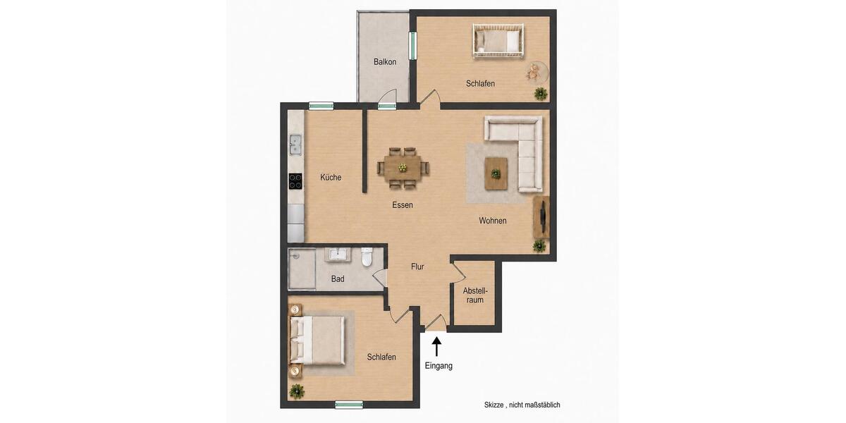 Etagenwohnung Ludwigshafen am Rhein Ludwigshafen-Hemshof - 3 Zimmer, 74 m&sup2;, 275.000&euro; | Angebot:27295782