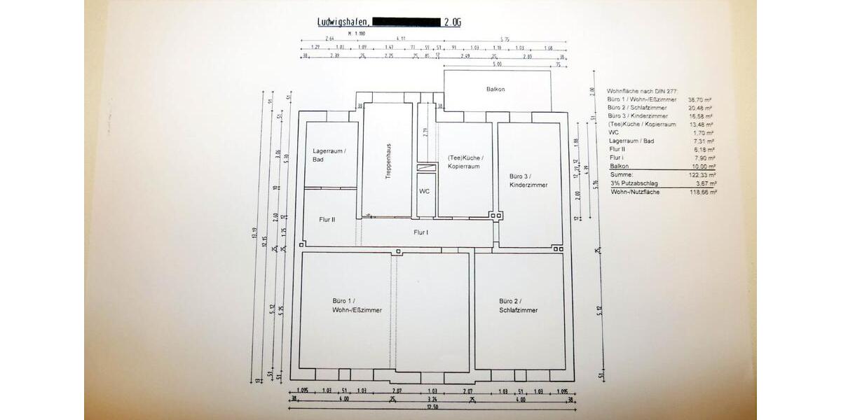 Etagenwohnung Ludwigshafen am Rhein Ludwigshafen-Hemshof - 4 Zimmer, 119 m&sup2;, 285.000&euro; | Angebot:22283288